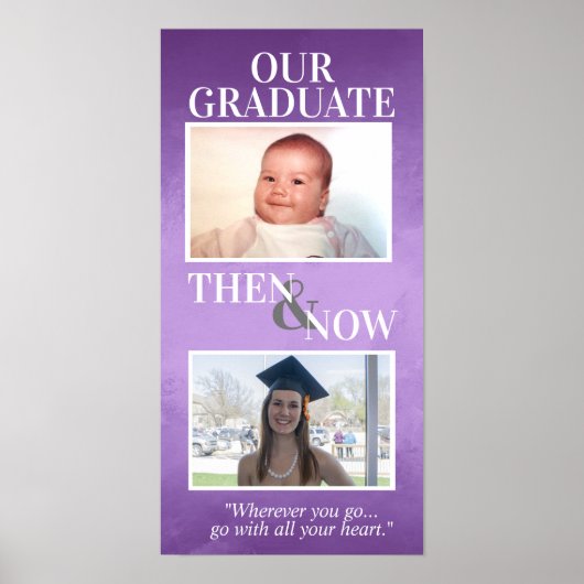 Benutzerdefinierte Abschluss-Geschenke, dann und J Poster (Vorne)