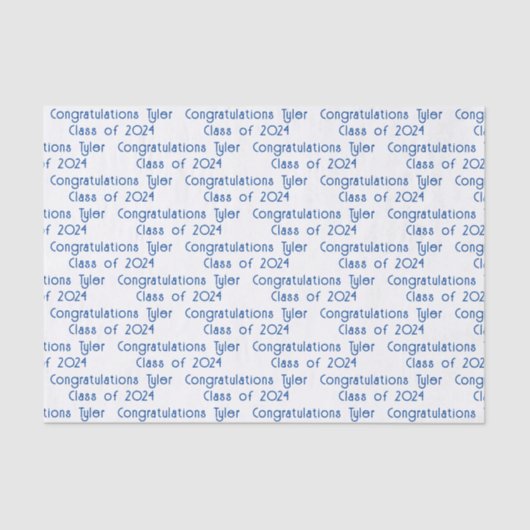 Benutzerdefinierte Abschluss-Meldung Seidenpapier (Vorderseite)