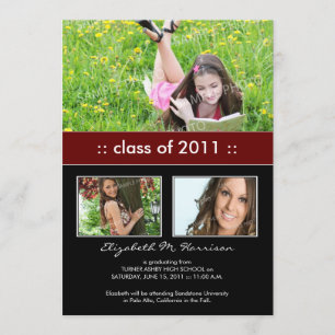 Benutzerdefinierte Abschlussanzeige mit drei Fotos Ankündigung