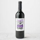 Benutzerdefinierte Abschlussfeier der Purple Class Weinetikett (Vorderseite)