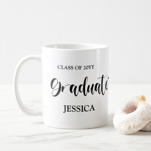 Benutzerdefinierte Abschlussfeier Kaffeetasse (Mit Donut)