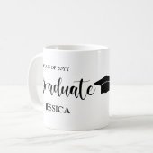 Benutzerdefinierte Abschlussfeier Kaffeetasse (Vorderseite Links)