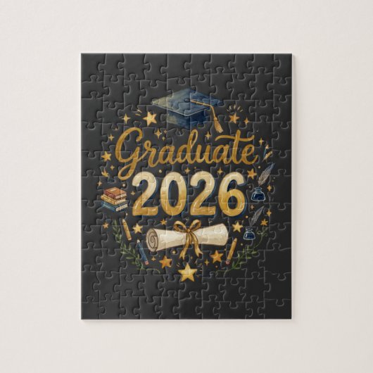 Benutzerdefinierte Abschlussklasse 2026 Personalis Puzzle (Vertikal)