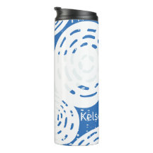 Benutzerdefinierte Abstrakte Blau- und Weißkreissc