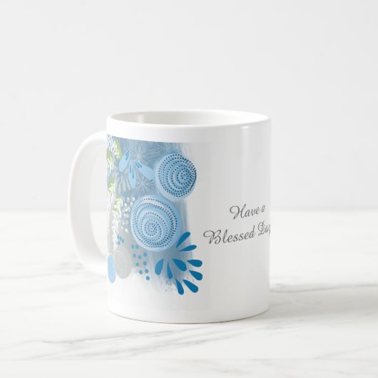Benutzerdefinierte abstrakte Blumen Kaffeetasse (Vorderseite Links)