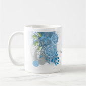 Benutzerdefinierte abstrakte Blumen Kaffeetasse (Links)