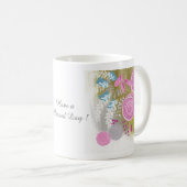 Benutzerdefinierte abstrakte Blumen Kaffeetasse (VorderseiteRechts)