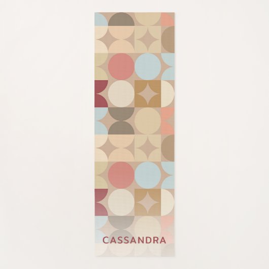 Benutzerdefinierte Abstrakte Kreise Mod Fusion Pop Yogamatte (Vorderseite)