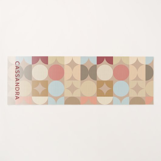 Benutzerdefinierte Abstrakte Kreise Mod Fusion Pop Yogamatte (Vorderseite (Horizontal))