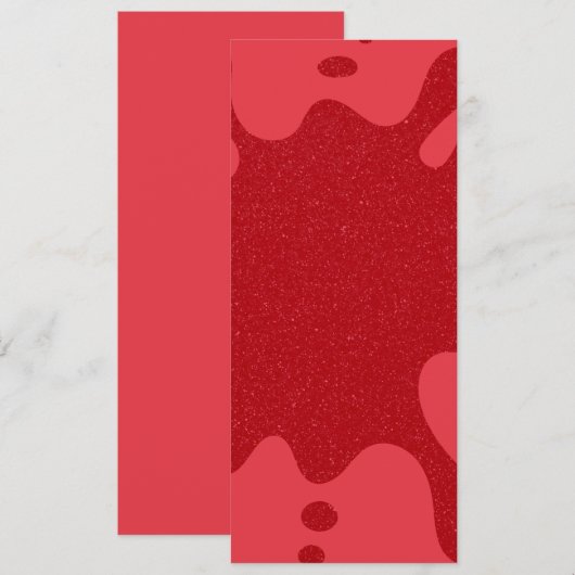 Benutzerdefinierte Abstrakte Tomato Red Glitzer Fl (Vorne/Hinten)