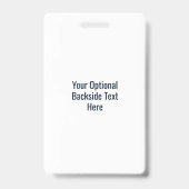 Benutzerdefinierte Abzeichen für den Textabruf Ausweis (Rückseite)