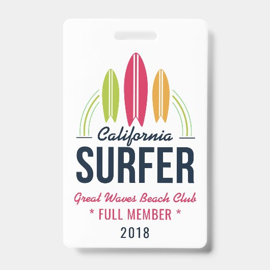 Benutzerdefinierte Abzeichen für den Textabruf Ausweis (Vorderseite)