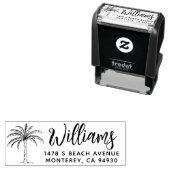 Benutzerdefinierte Address-Briefmarke mit Palm Tre Permastempel (Beispiel)