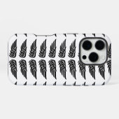 Benutzerdefinierte Adlerflügel Schwarz-Weiß-iPhone iPhone Hülle (Rückseite (Horizontal))