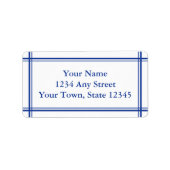 Benutzerdefinierte Adressbezeichnungen - Dunkelbla Adressaufkleber (Vorne)