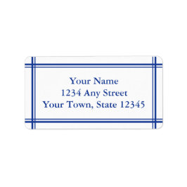 Benutzerdefinierte Adressbezeichnungen - Dunkelbla Adressaufkleber