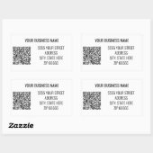 Benutzerdefinierte Adressbezeichnungen mit QR-Code Rechteckiger Aufkleber (Blatt)