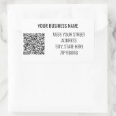 Benutzerdefinierte Adressbezeichnungen mit QR-Code Rechteckiger Aufkleber (Tasche)