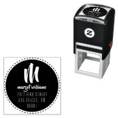 Benutzerdefinierte Adresse für das Monogramm-Skrip Permastempel (Beispiel)