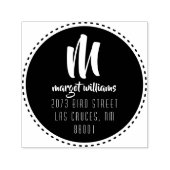 Benutzerdefinierte Adresse für das Monogramm-Skrip Permastempel (Design)