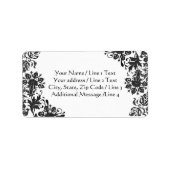 Benutzerdefinierte Adresse für Schwarzweißflecken Adressaufkleber (Vorne)