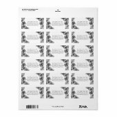 Benutzerdefinierte Adresse für Schwarzweißflecken Adressaufkleber (Vorne)