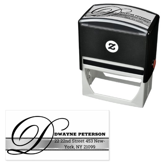 Benutzerdefinierte Adresse und Name Permastempel (Beispiel)