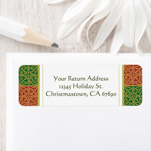 Benutzerdefinierte Adressetiketten für rote und gr (Insitu)