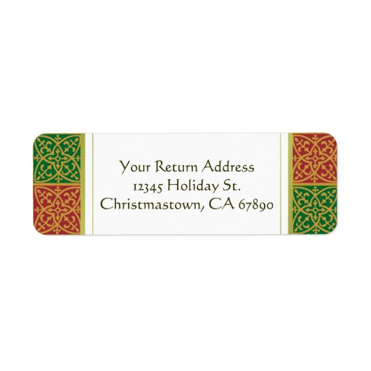 Benutzerdefinierte Adressetiketten für rote und gr (Vorne)