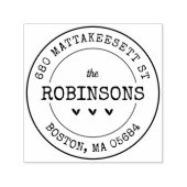 Benutzerdefinierte Adressherzen Permastempel (Design)