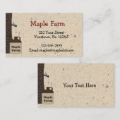Benutzerdefinierte Ahornsirup-Visitenkarte Visitenkarte (Vorne/Hinten)