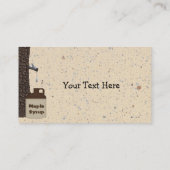 Benutzerdefinierte Ahornsirup-Visitenkarte Visitenkarte (Rückseite)