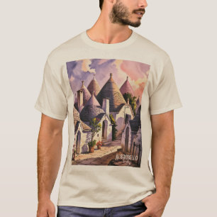 Benutzerdefinierte Alberobello Trulli Häuser Itali T-Shirt