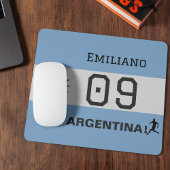 Benutzerdefinierte Albiceleste Sonnenflagge Athlet Mousepad