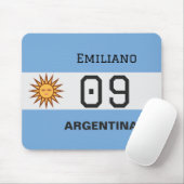 Benutzerdefinierte Albiceleste Sonnenflagge Athlet Mousepad (Mit Mouse)