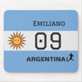 Benutzerdefinierte Albiceleste Sonnenflagge Athlet Mousepad (Vorne)