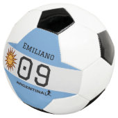 Benutzerdefinierte Albiceleste Sun Flag Athlet Gra Fußball (Dreiviertel)