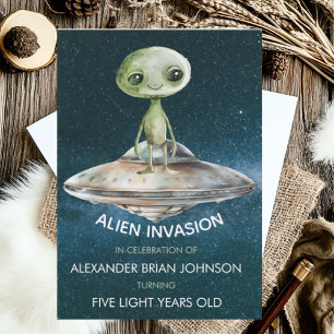 Benutzerdefinierte Alien-Invasion im Weltraum zum Einladung