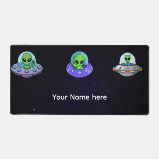 Benutzerdefinierte Alien-UFO-Name-Schreibtischmatt Schreibtischunterlage