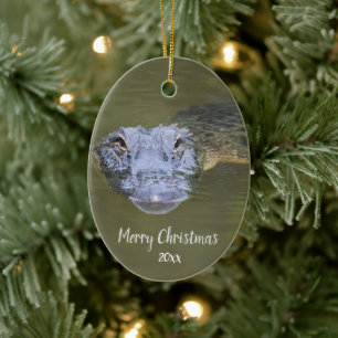 Benutzerdefinierte Alligator-Tierwelt Keramik Ornament