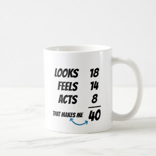 Benutzerdefinierte Altersgleichung Lustiger person Kaffeetasse