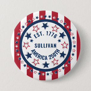 Benutzerdefinierte America 250 Vintage patriotisch Button