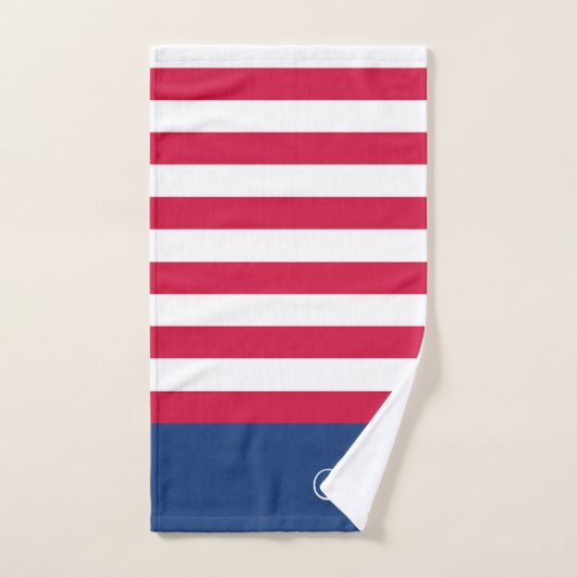 Benutzerdefinierte amerikanische Flagge Rot Weiß u Badhandtuch Set (Handtuch)