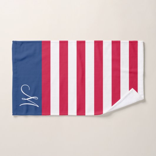 Benutzerdefinierte amerikanische Flagge Rot Weiß u Badhandtuch Set (Handtuch)