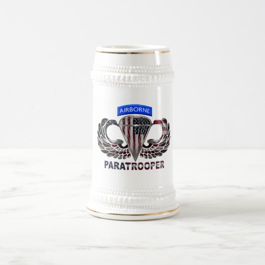 Benutzerdefinierte amerikanische Im Flugzeug Falls Bierglas (Mittel)