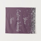 Benutzerdefinierte Amethyst- und Silber-Personalis Wandteppich (Vorderseite (Horizontal))