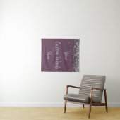 Benutzerdefinierte Amethyst- und Silber-Personalis Wandteppich (Beispiel (Horizontal))
