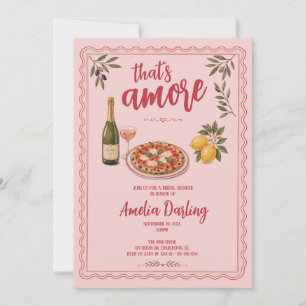 Benutzerdefinierte Amore Love Italian Brautparty Einladung