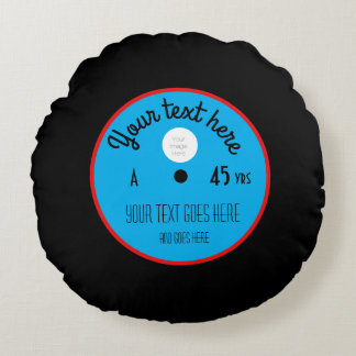 Benutzerdefinierte analoge Vinyl-Schallplatte – Pe Rundes Kissen