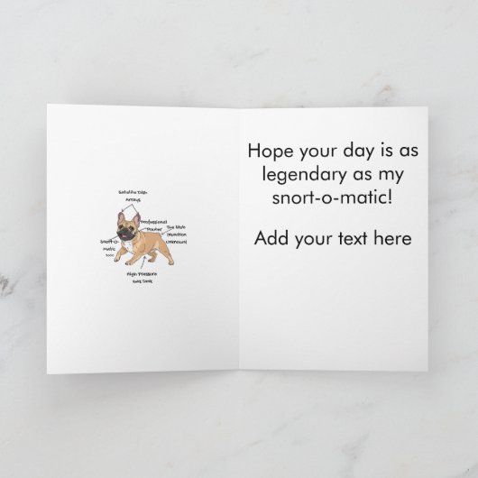 Benutzerdefinierte Anatomie einer Französischen Bu Karte (Innenseite)